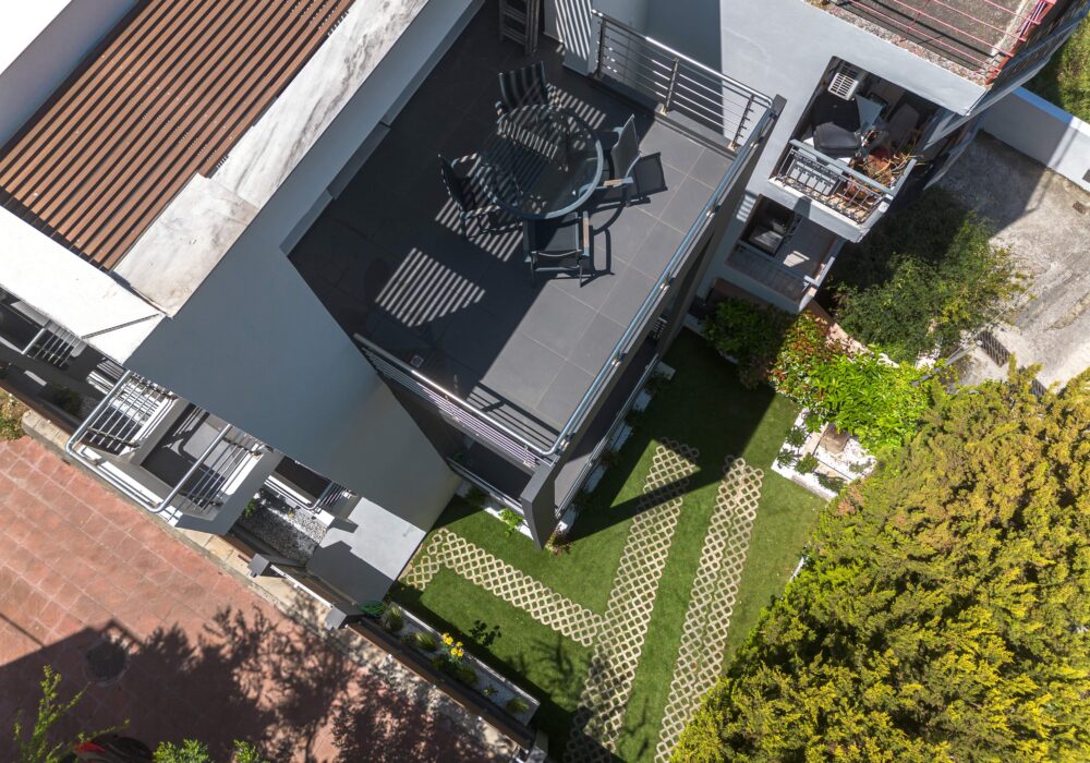 Drone shot terrace
